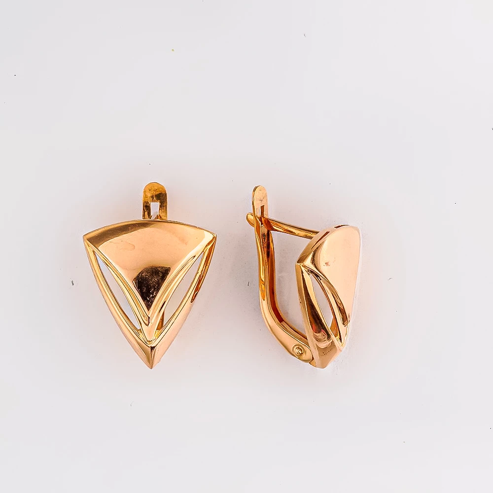 Серьги из красного золота 585 пробы 1