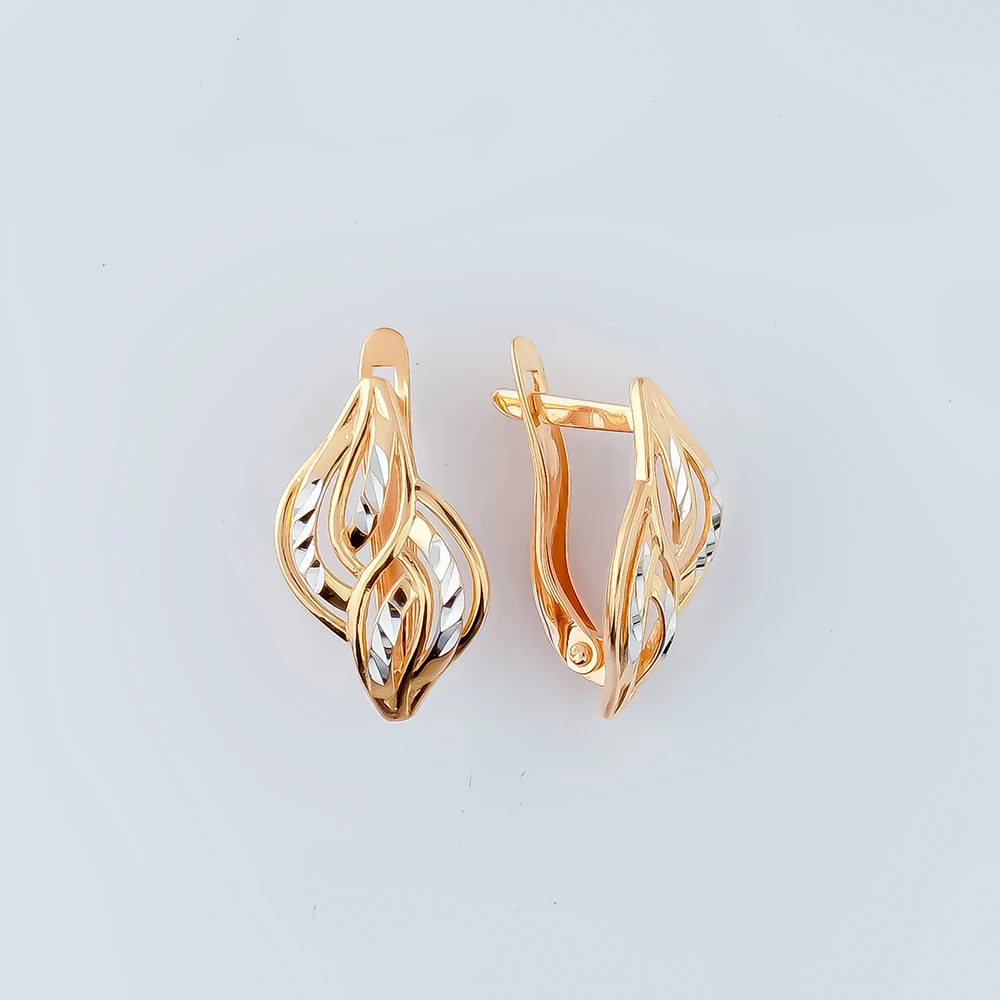 Серьги из красного золота 585 пробы 1