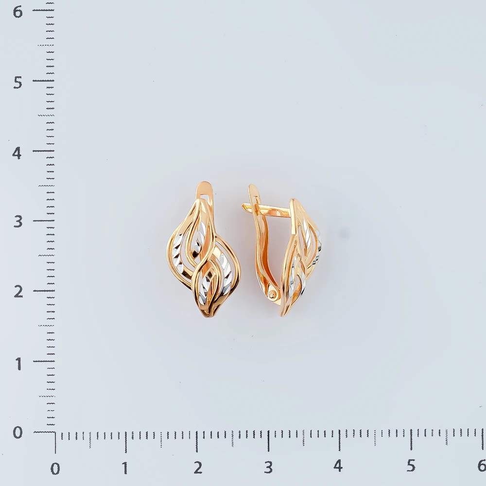 Серьги из красного золота 585 пробы 2