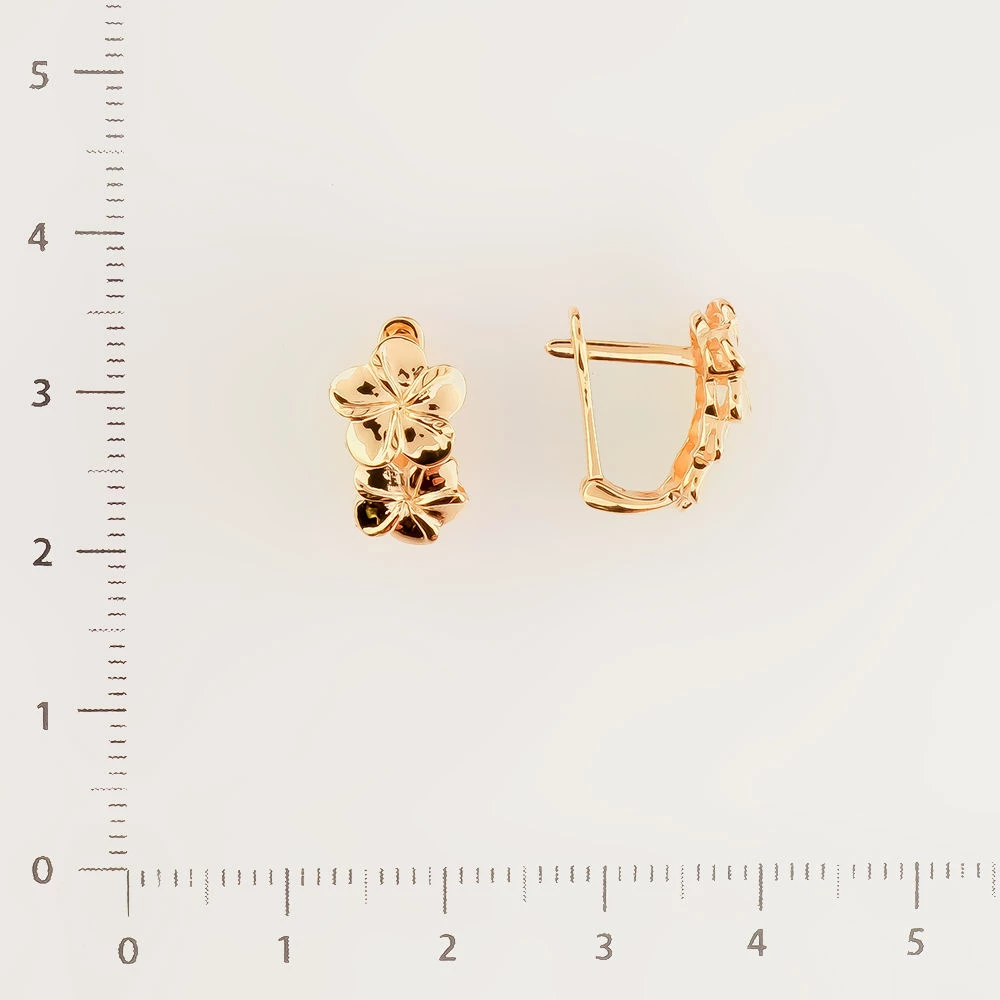 Серьги из красного золота 585 пробы 2