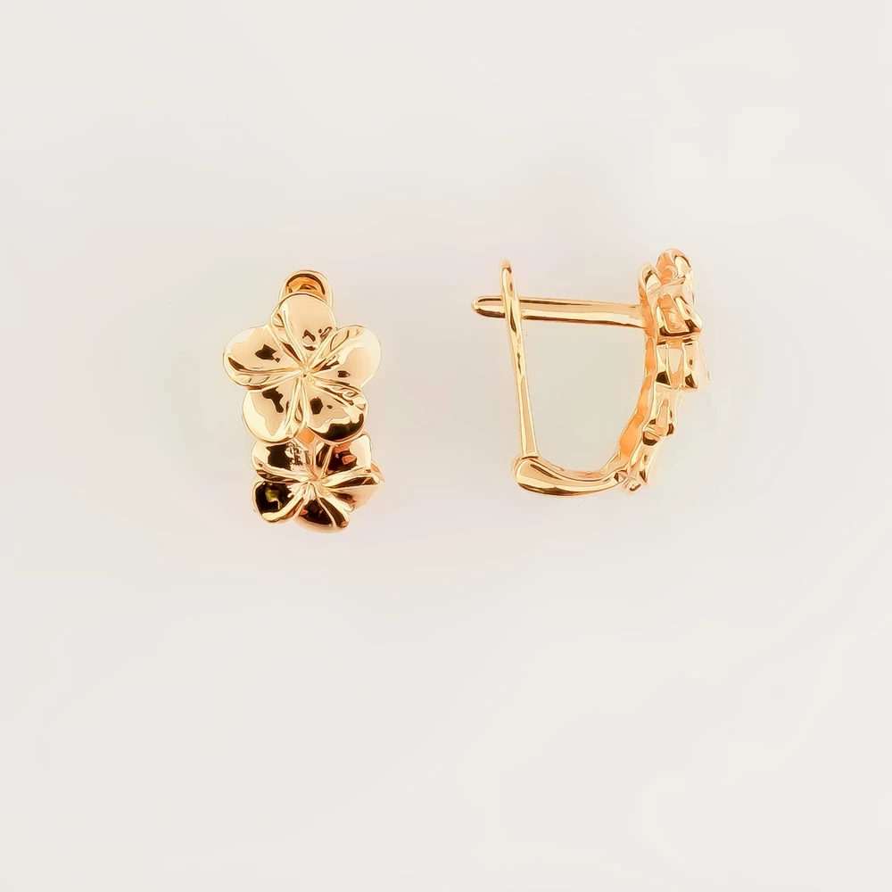 Серьги из красного золота 585 пробы 1