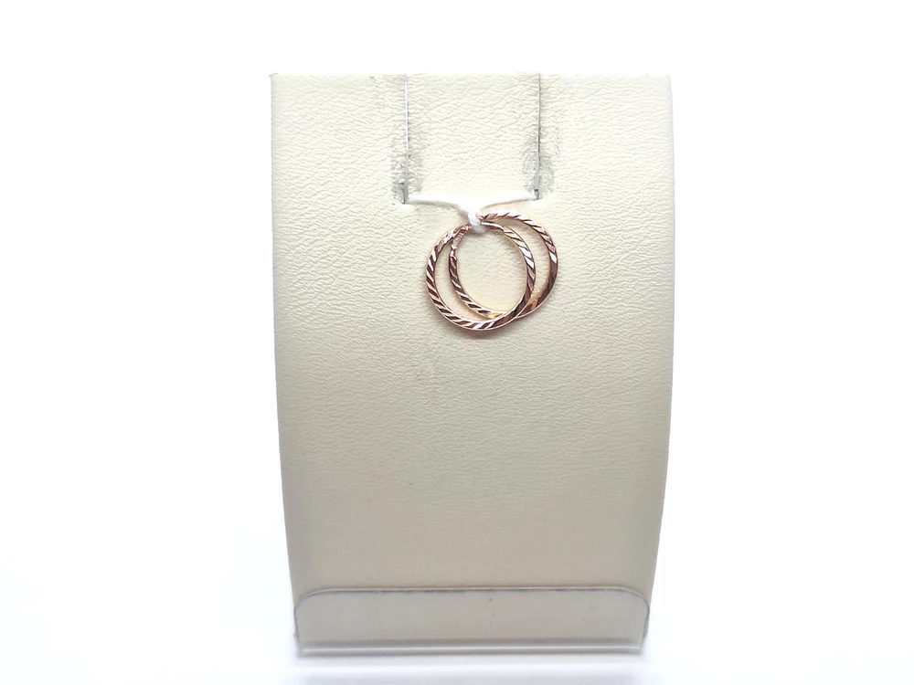 Серьги конго из красного золота 585 пробы 1