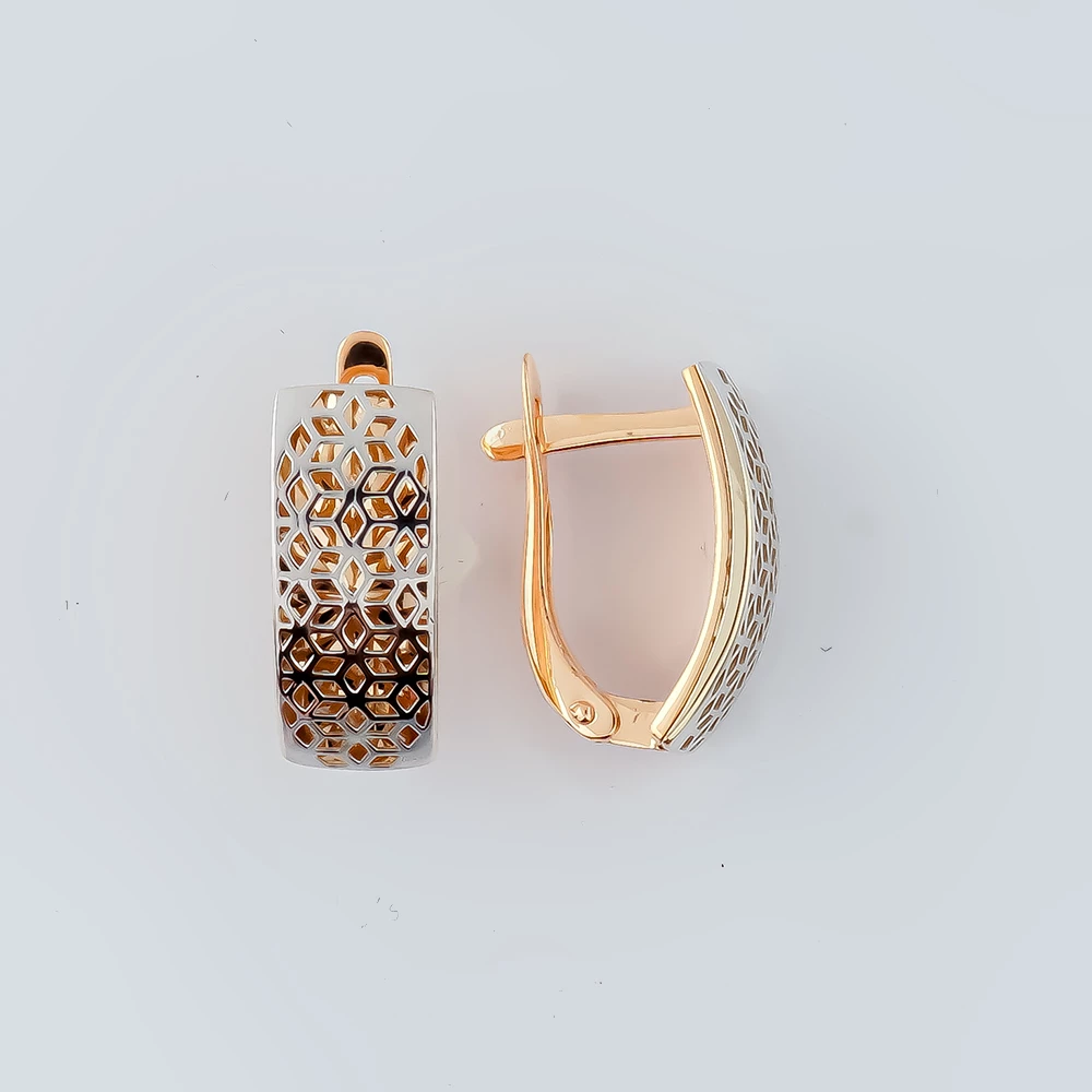 Серьги из красного золота 585 пробы 1