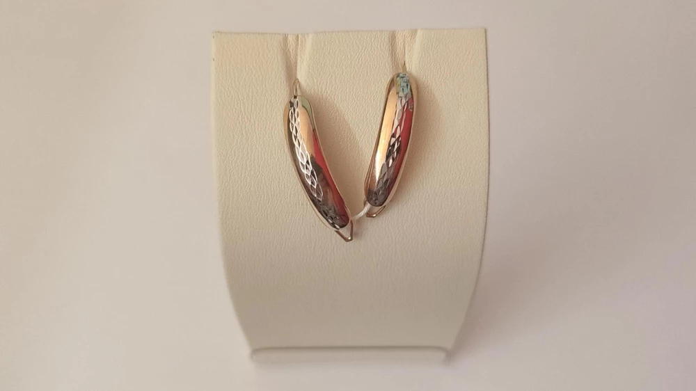 Серьги из красного золота 585 пробы 1