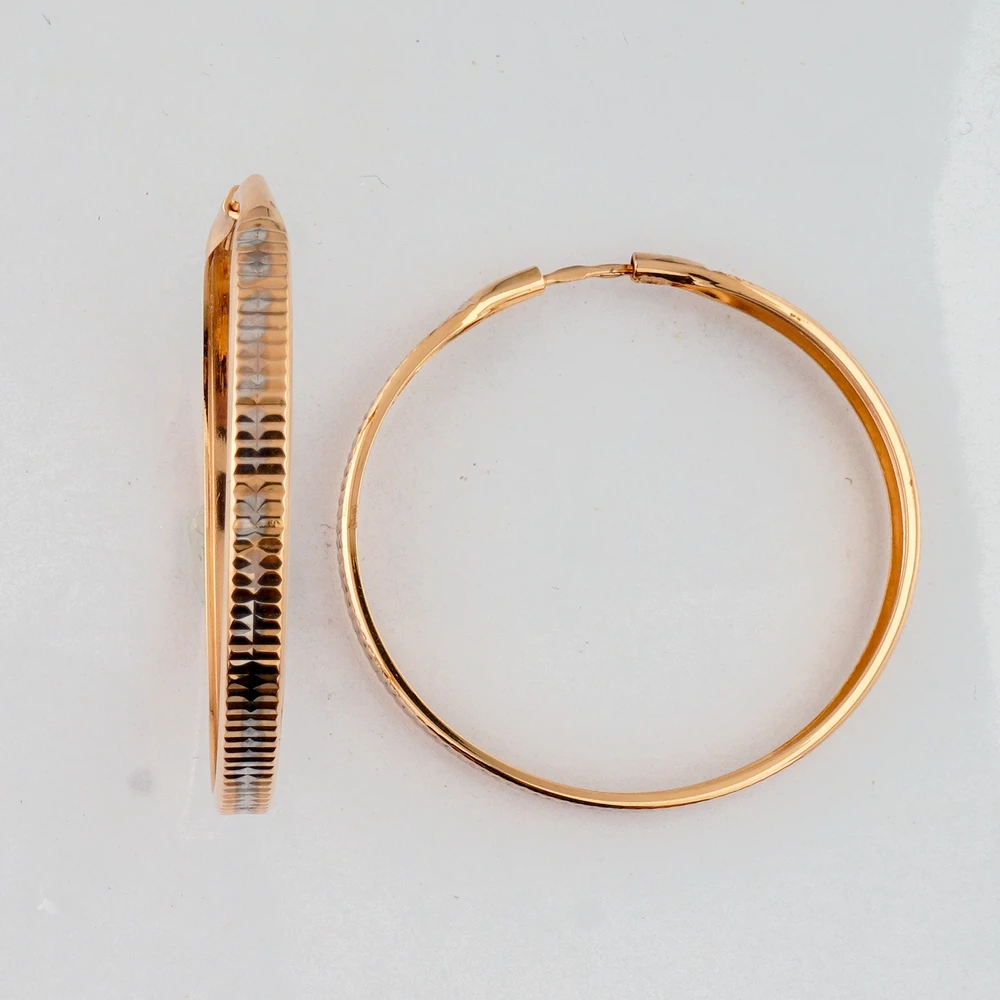 Серьги конго из красного золота 585 пробы 1