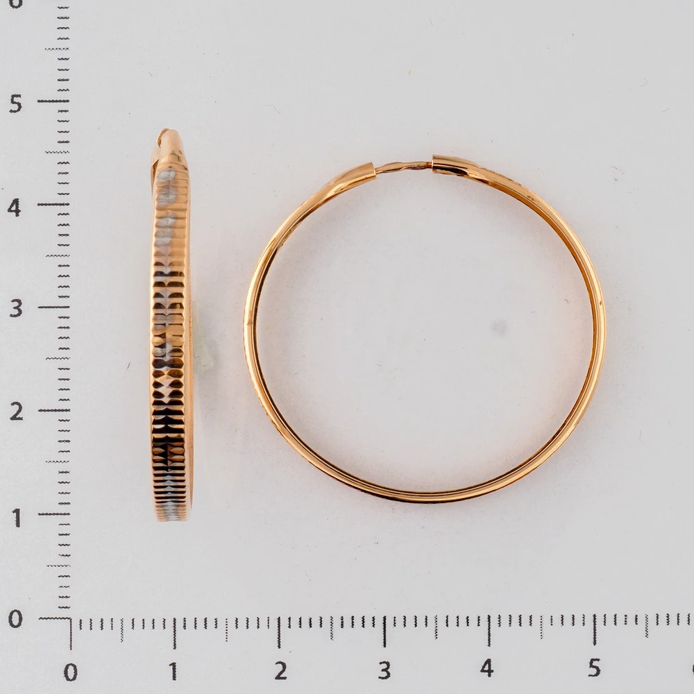 Серьги конго из красного золота 585 пробы 2