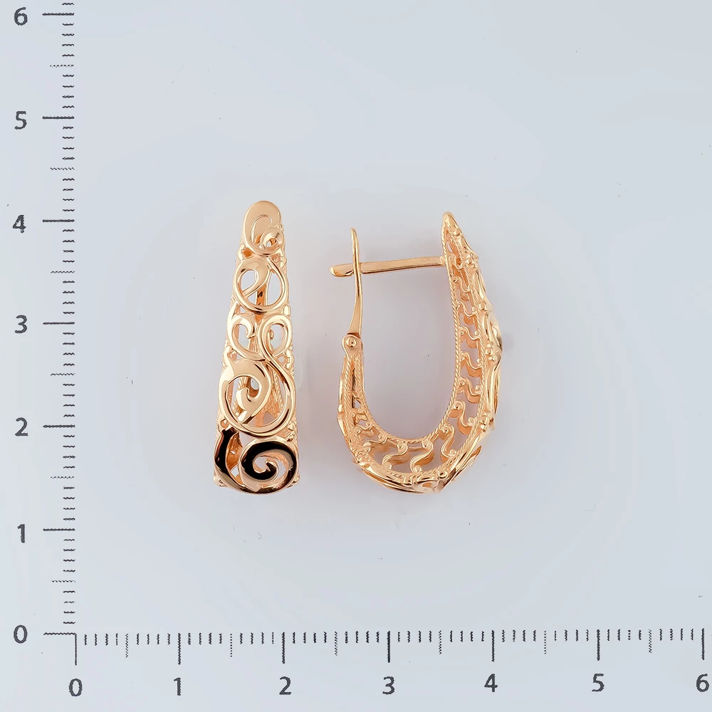 Серьги из красного золота 585 пробы 2