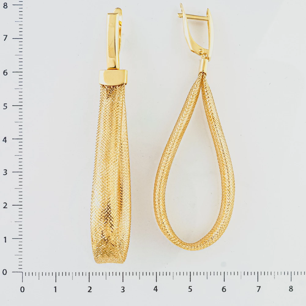 Серьги из желтого золота 585 пробы 2