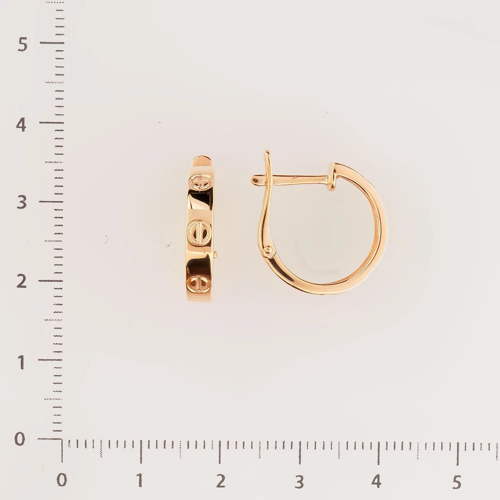 Серьги из красного золота 585 пробы 2