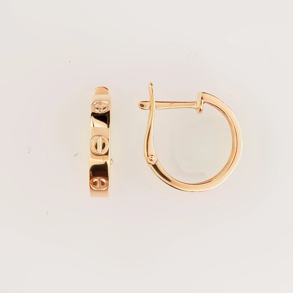 Серьги из красного золота 585 пробы 1