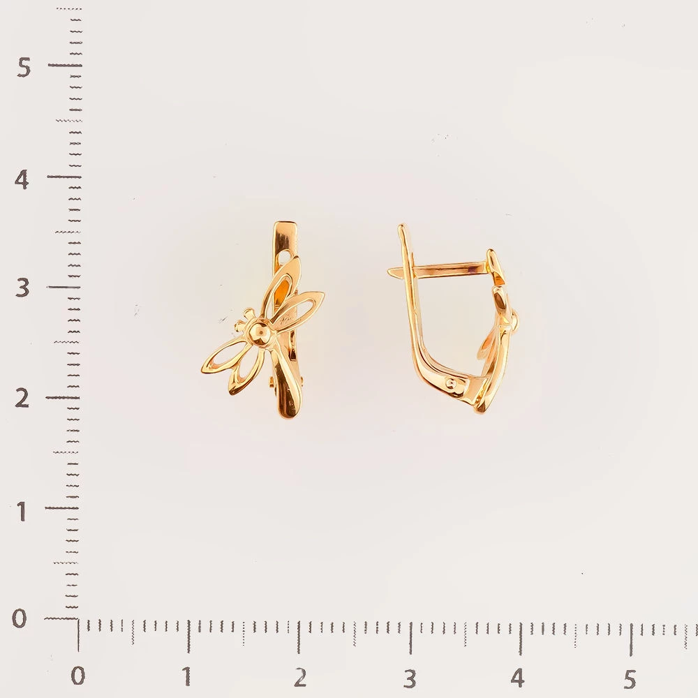 Серьги из красного золота 585 пробы 2