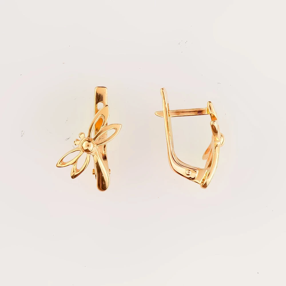 Серьги из красного золота 585 пробы 1