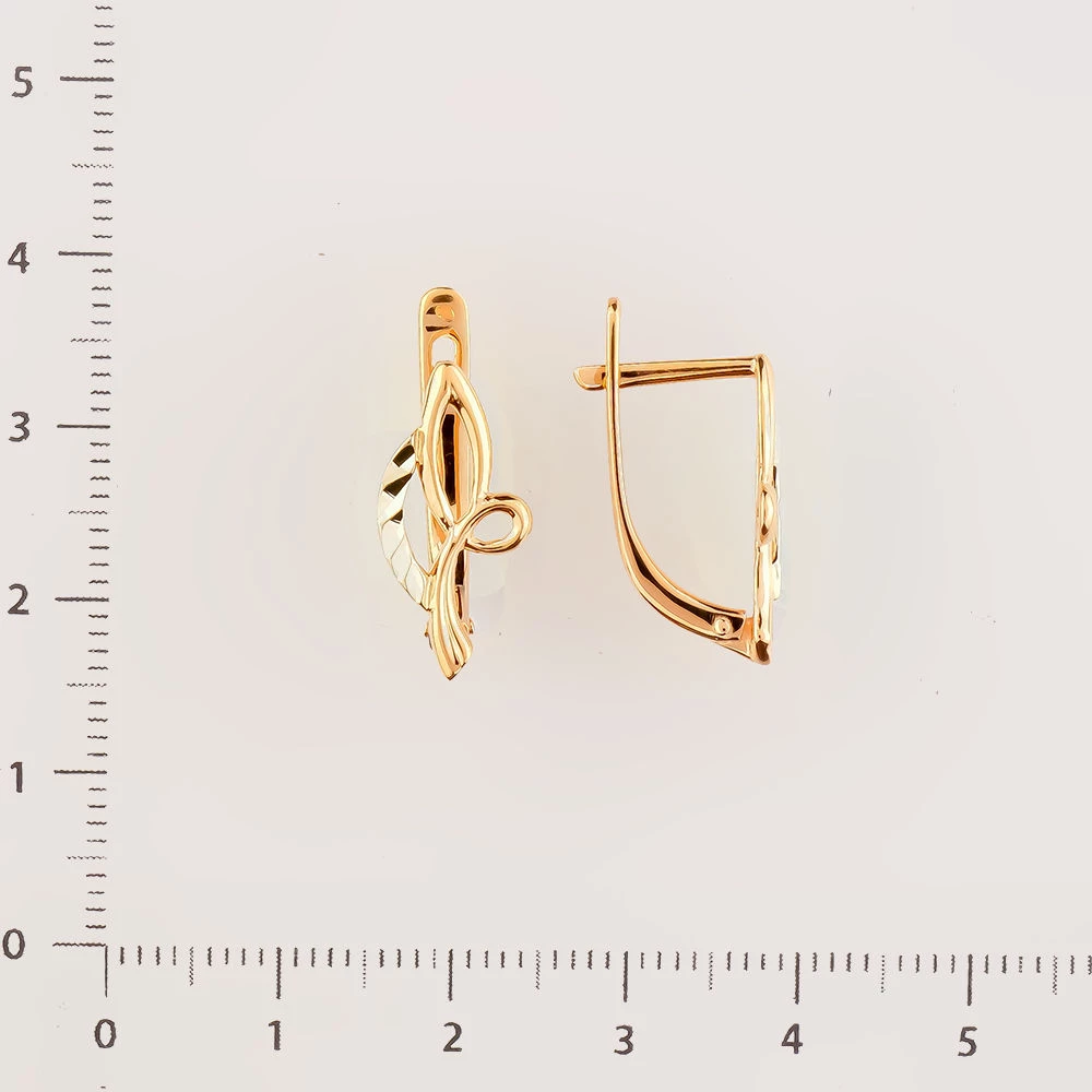 Серьги из красного золота 585 пробы 2