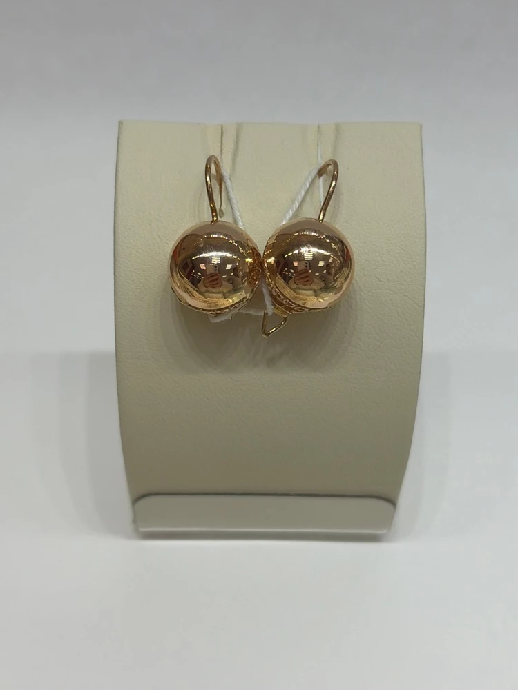 Серьги из красного золота 585 пробы 1