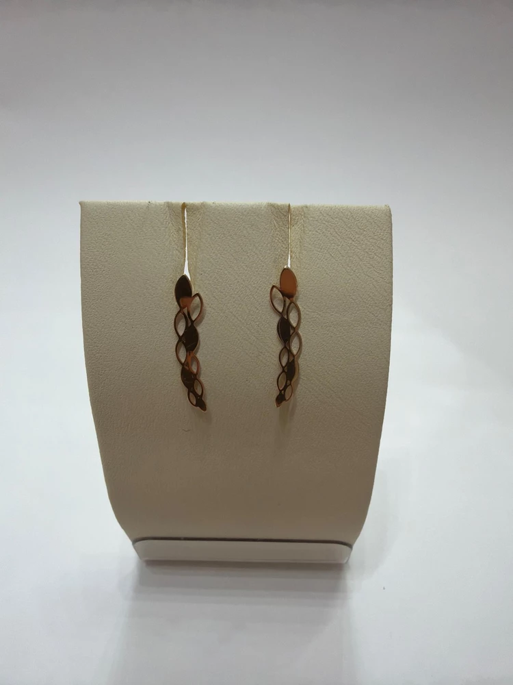 Серьги из красного золота 585 пробы 1