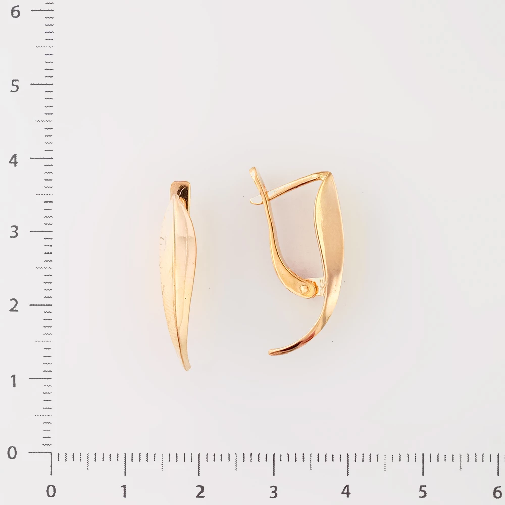 Серьги из красного золота 585 пробы 2