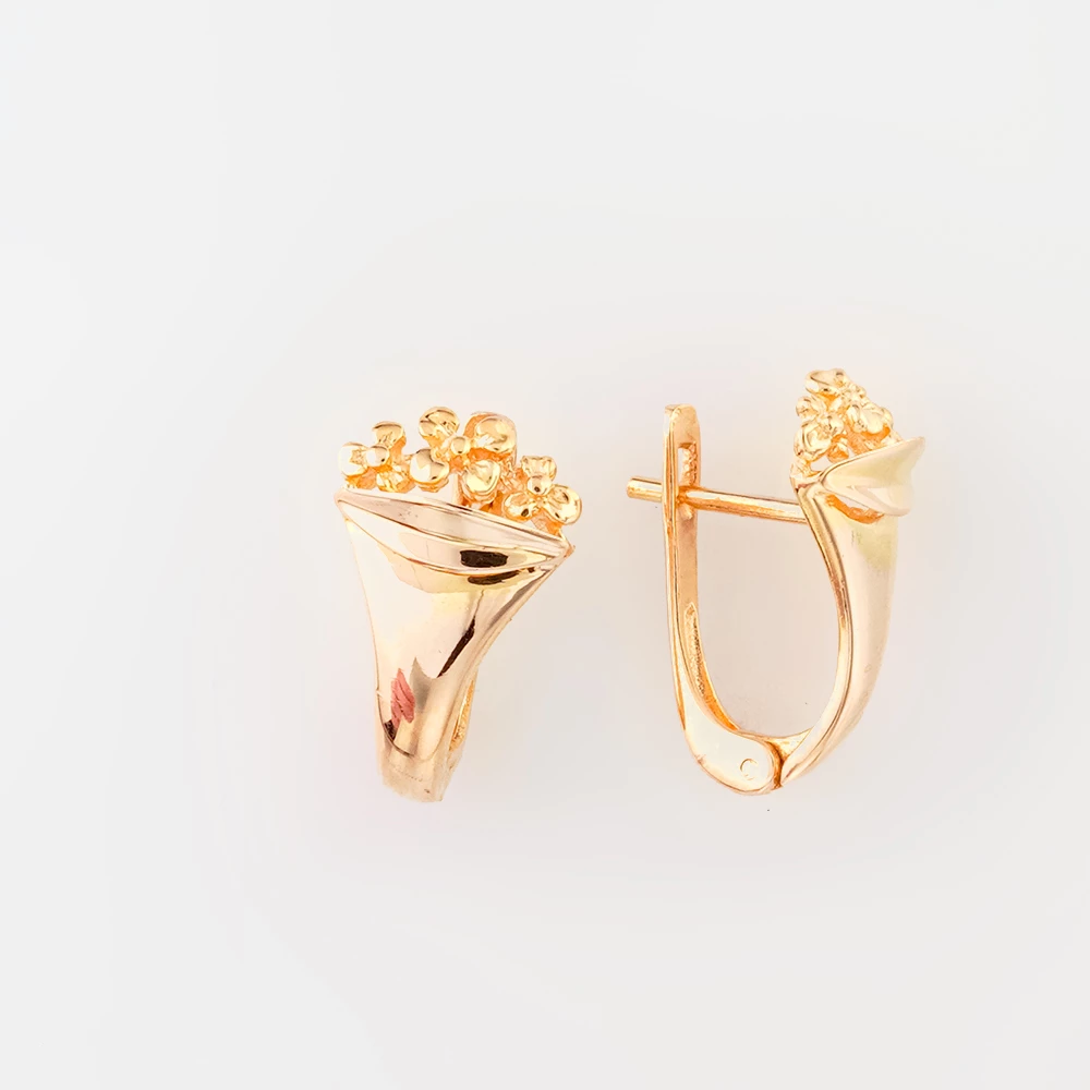 Серьги из красного золота 585 пробы 1