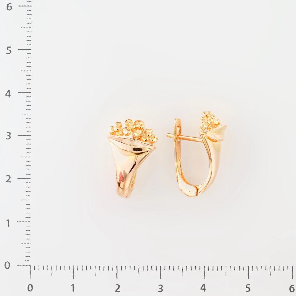 Серьги из красного золота 585 пробы 2