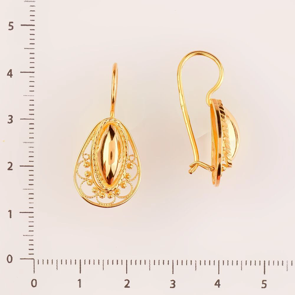 Серьги из красного золота 585 пробы 2