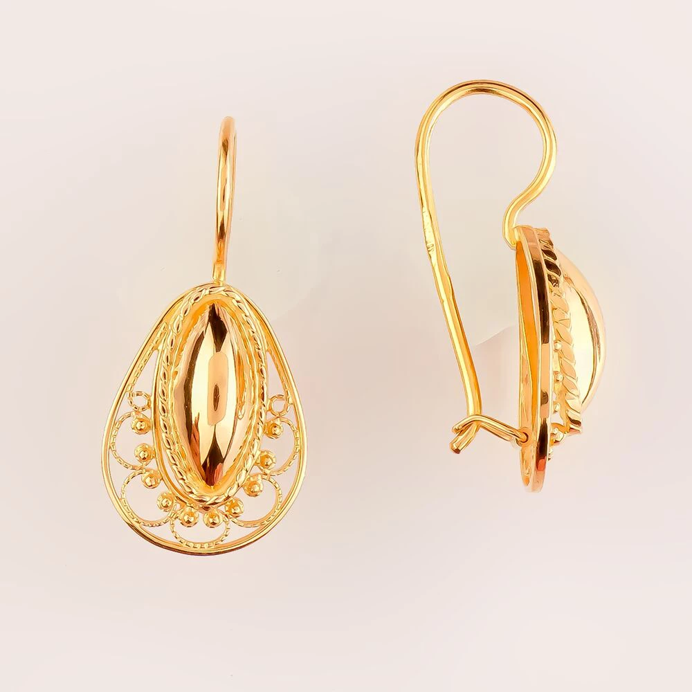 Серьги из красного золота 585 пробы 1