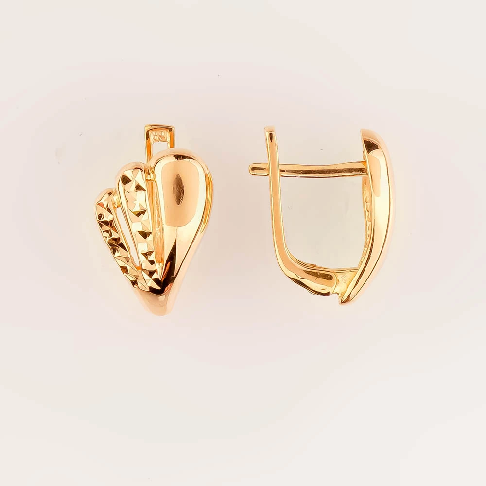 Серьги из красного золота 585 пробы 1