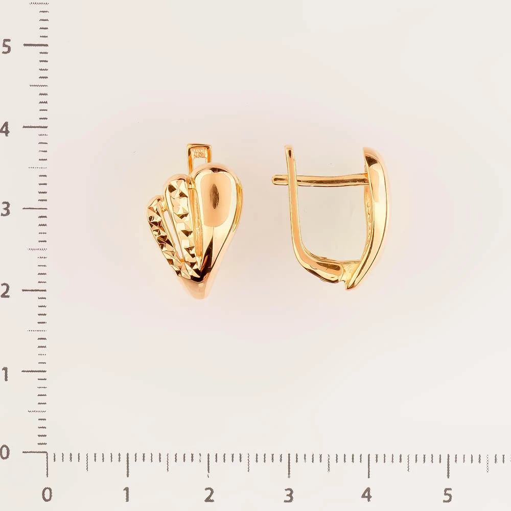 Серьги из красного золота 585 пробы 2