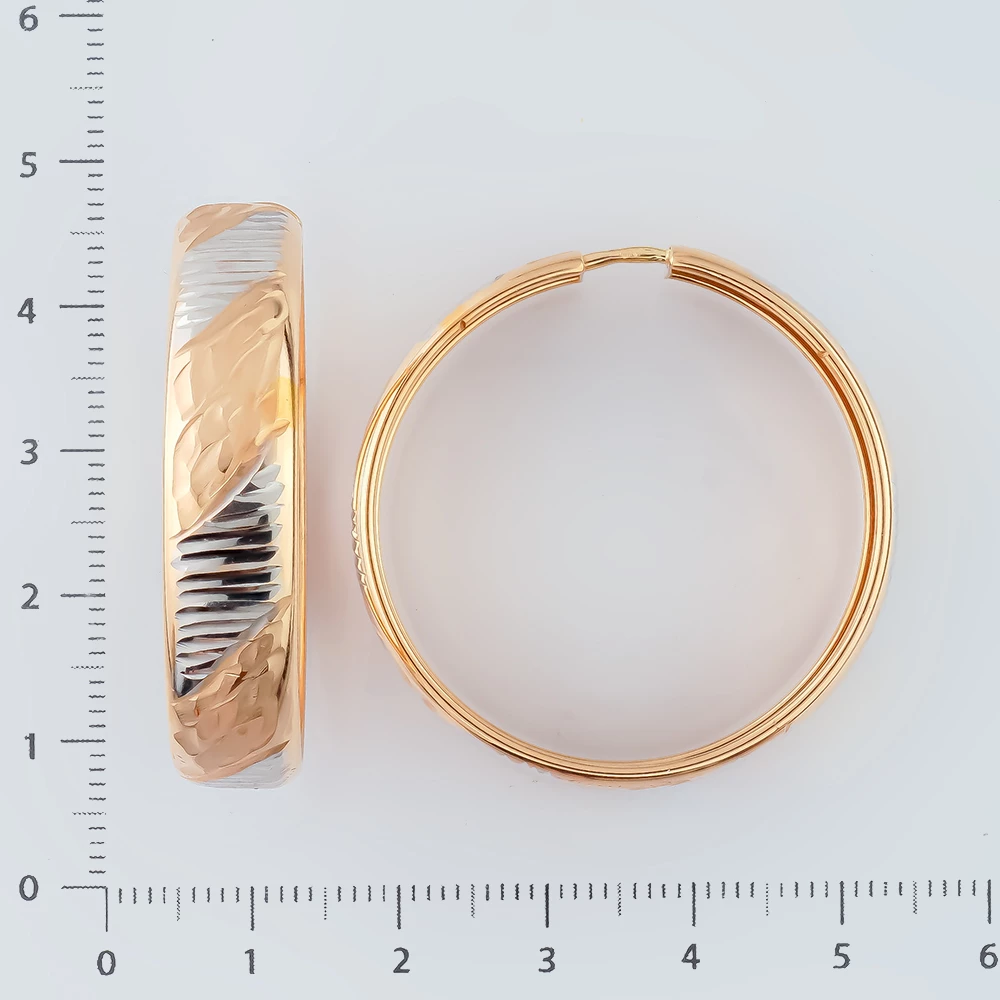 Серьги конго из красного золота 585 пробы 2