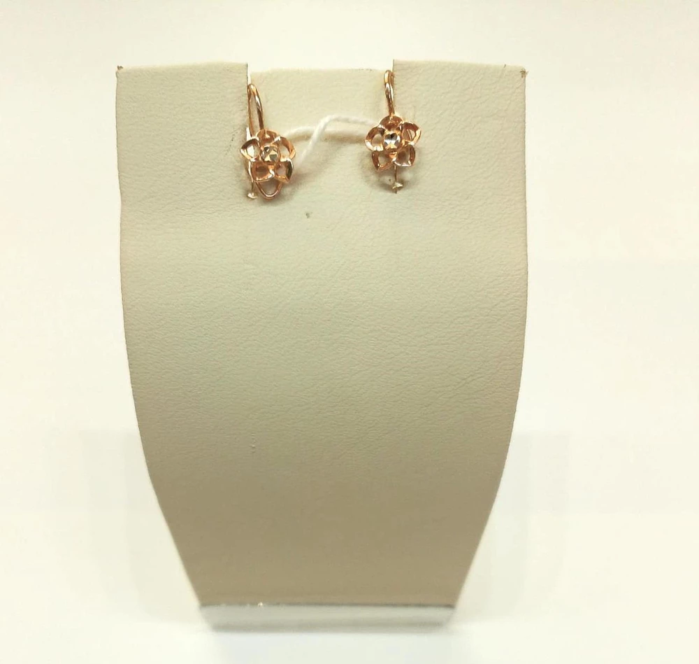 Серьги из красного золота 585 пробы 1