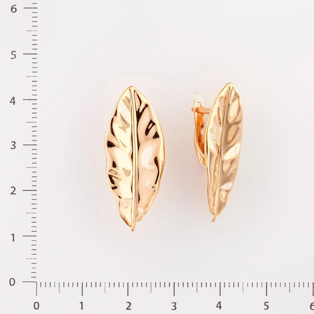 Серьги из красного золота 585 пробы 2