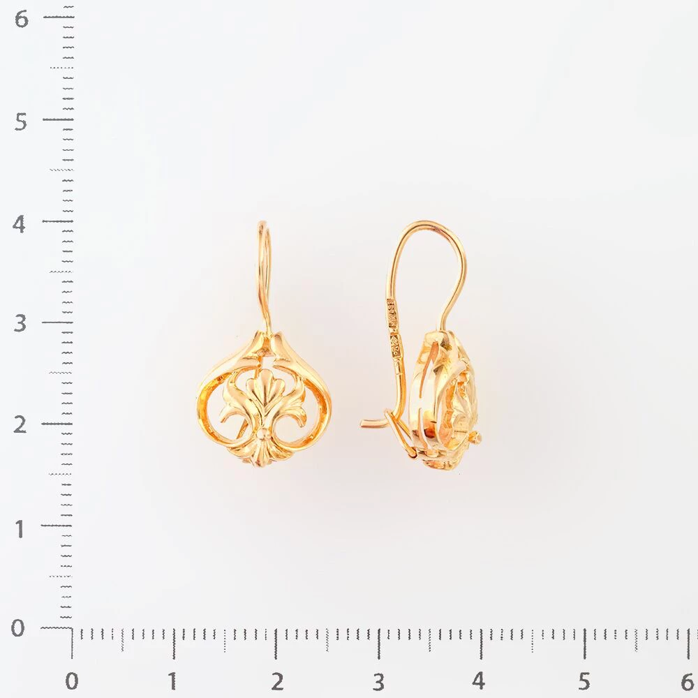 Серьги из красного золота 583 пробы 2