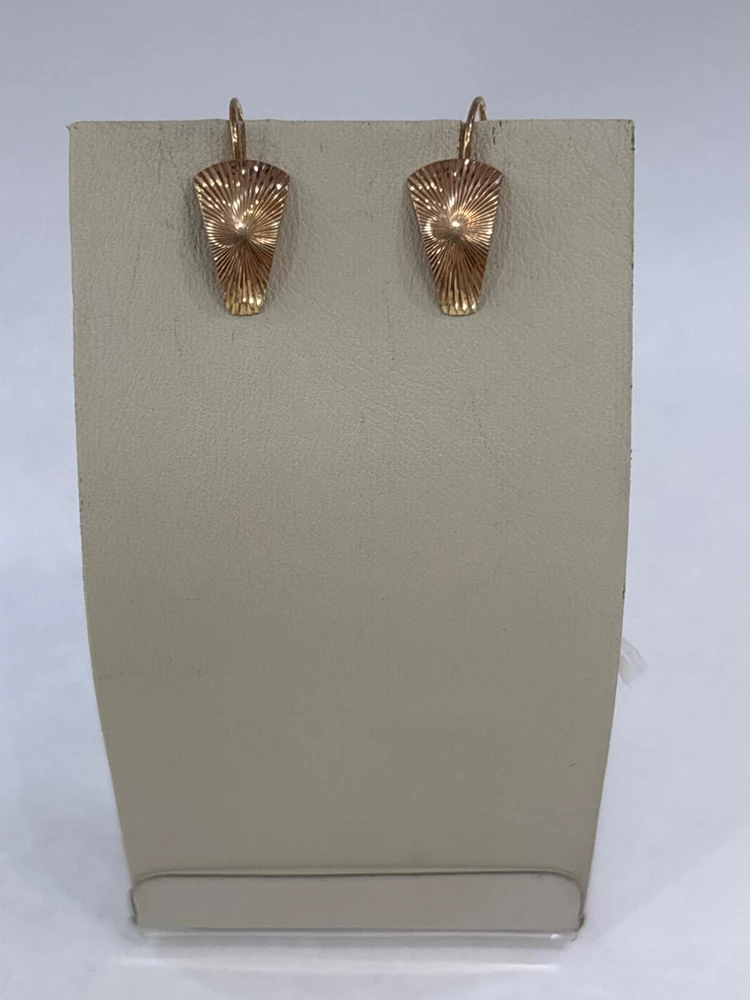 Серьги из красного золота 585 пробы 1