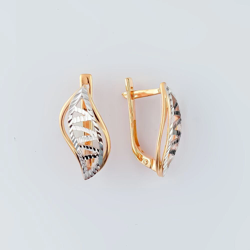 Серьги из красного золота 585 пробы 1