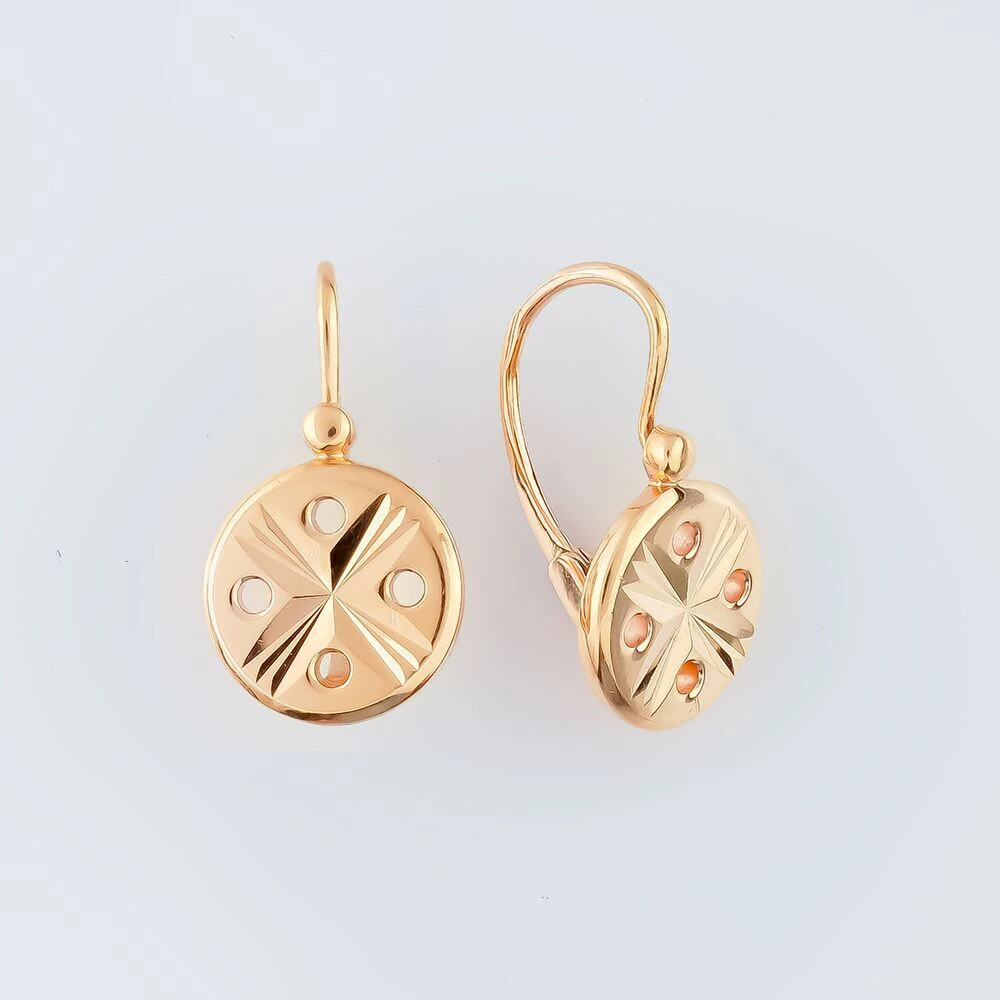 Серьги из красного золота 583 пробы 1