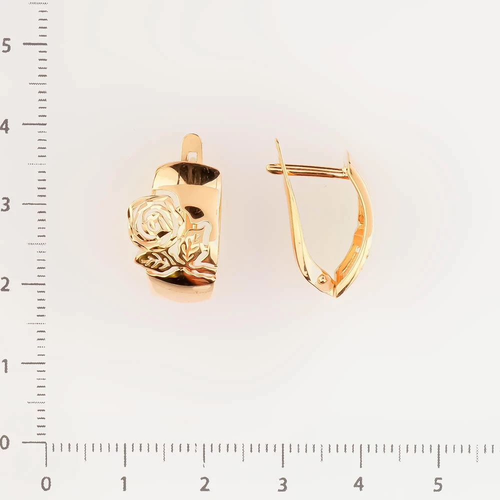 Серьги из красного золота 585 пробы 2