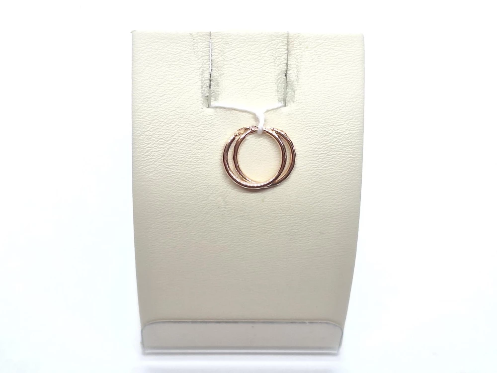 Серьги конго из красного золота 585 пробы 1