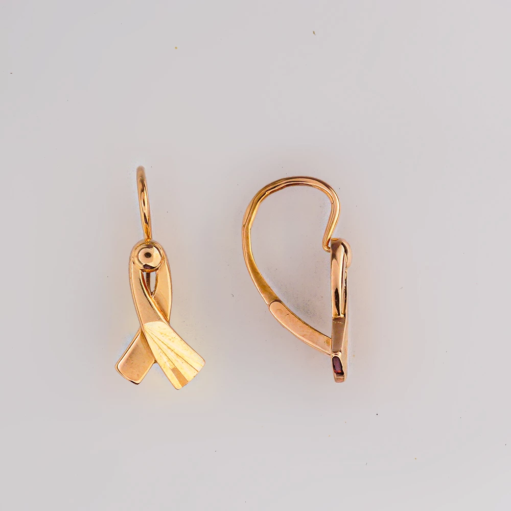 Серьги из красного золота 585 пробы 1