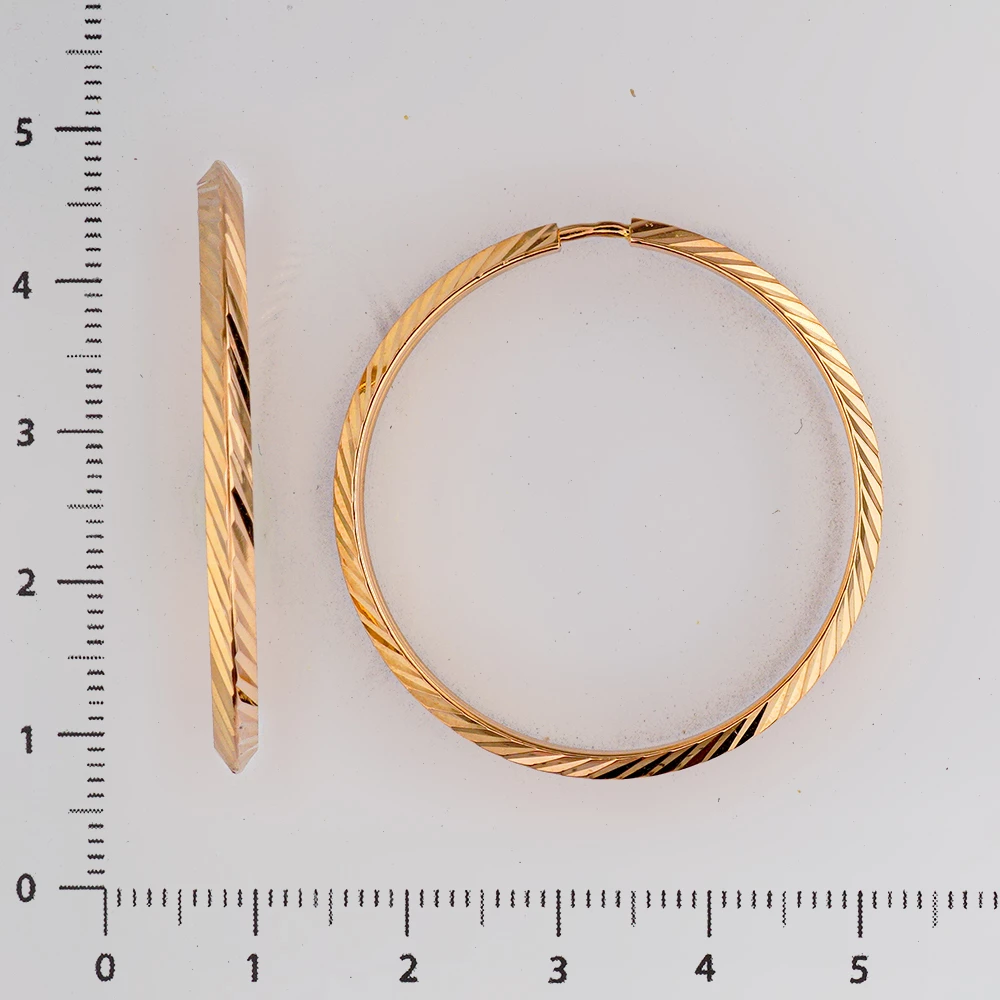 Серьги конго из красного золота 585 пробы 2