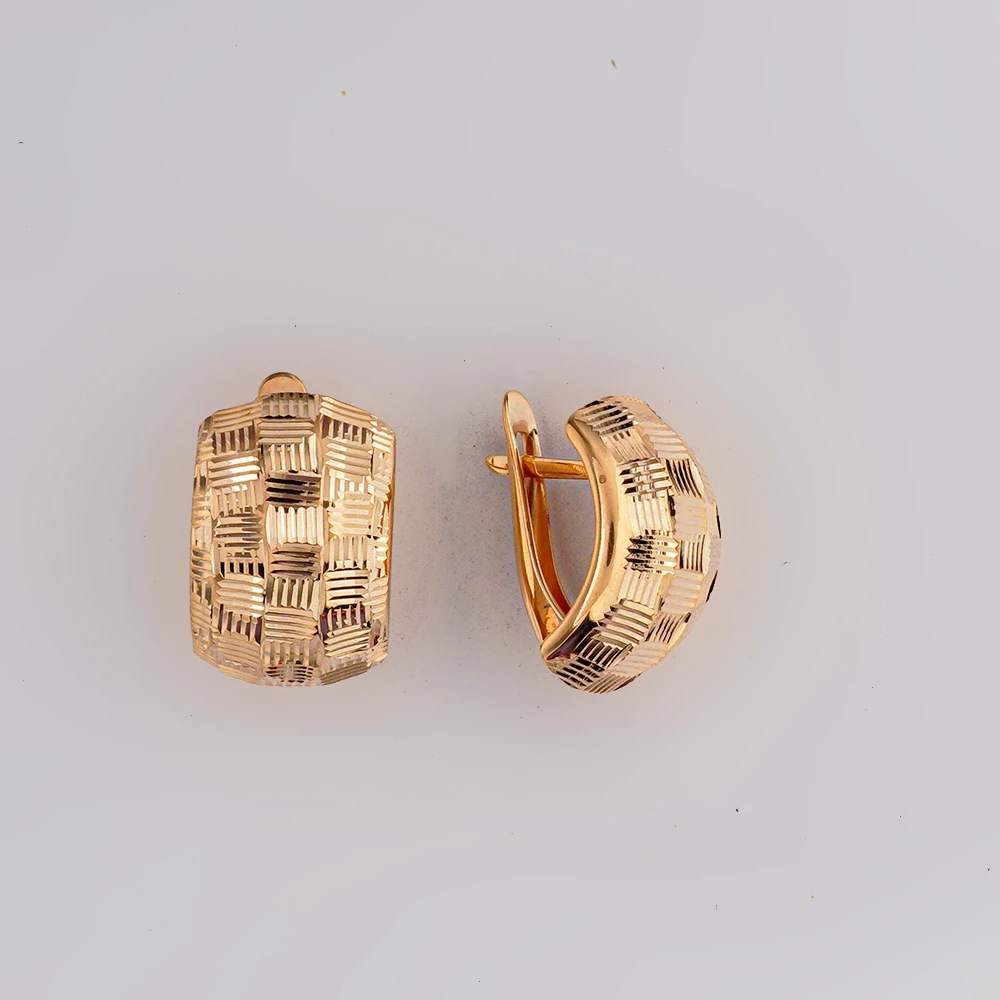 Серьги из красного золота 585 пробы 1