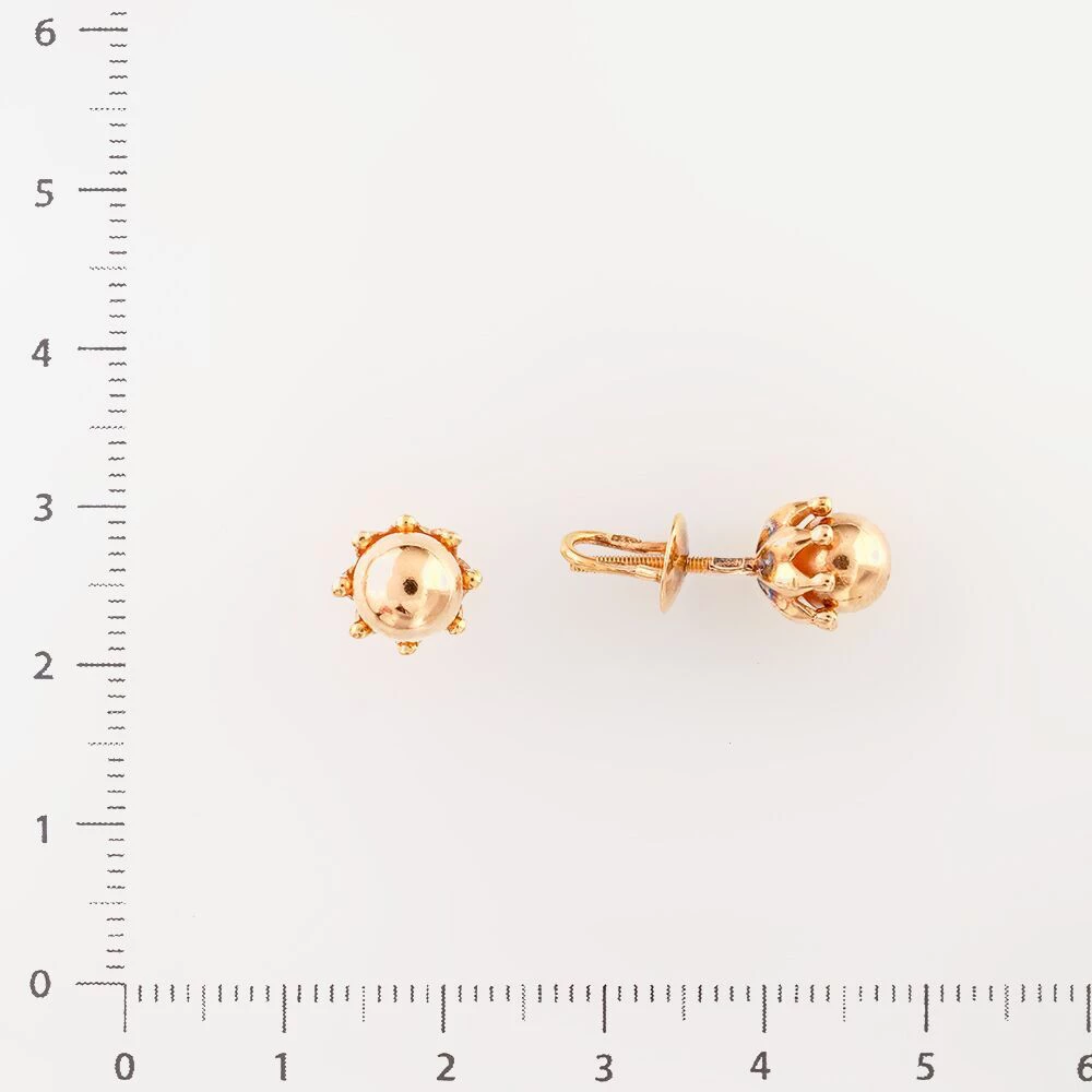 Серьги из красного золота 583 пробы