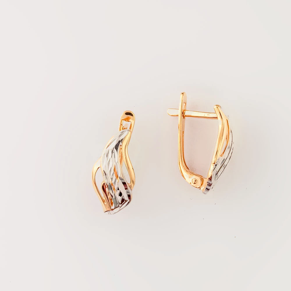 Серьги из красного золота 585 пробы 1