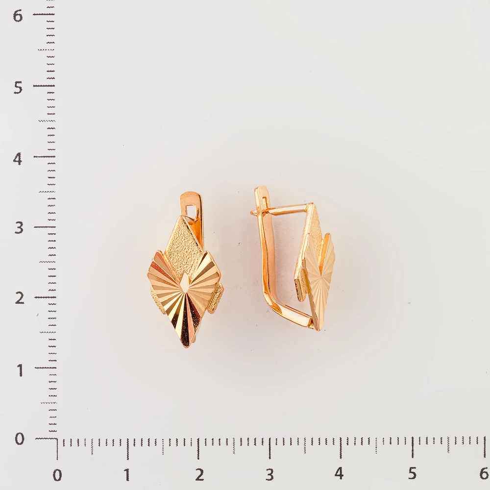 Серьги из красного золота 585 пробы 2