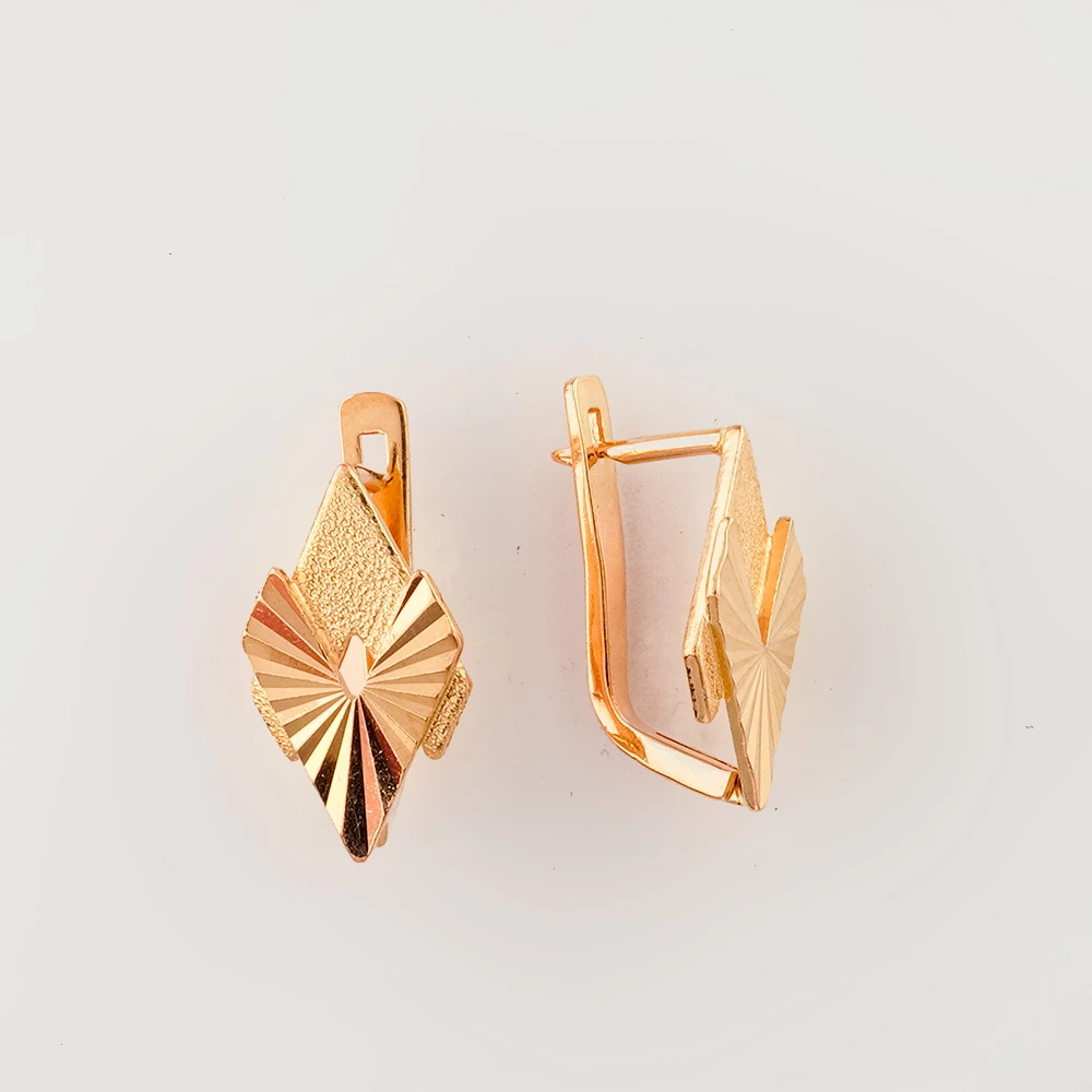 Серьги из красного золота 585 пробы 1