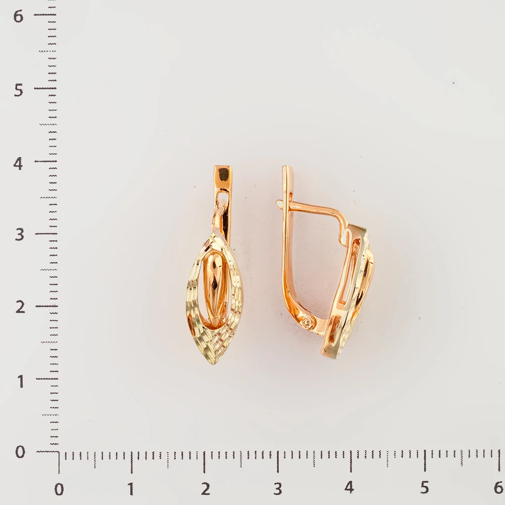 Серьги из красного золота 585 пробы 2