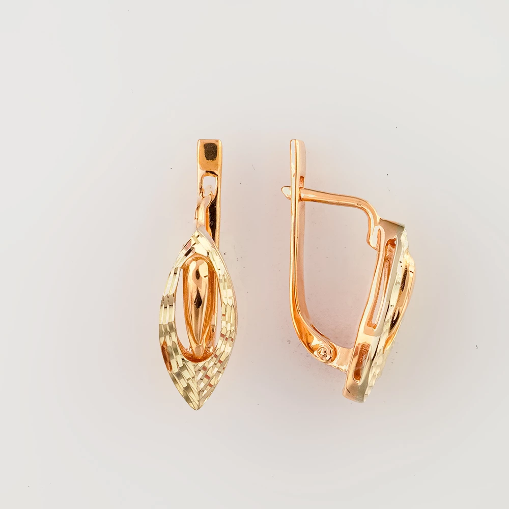 Серьги из красного золота 585 пробы 1