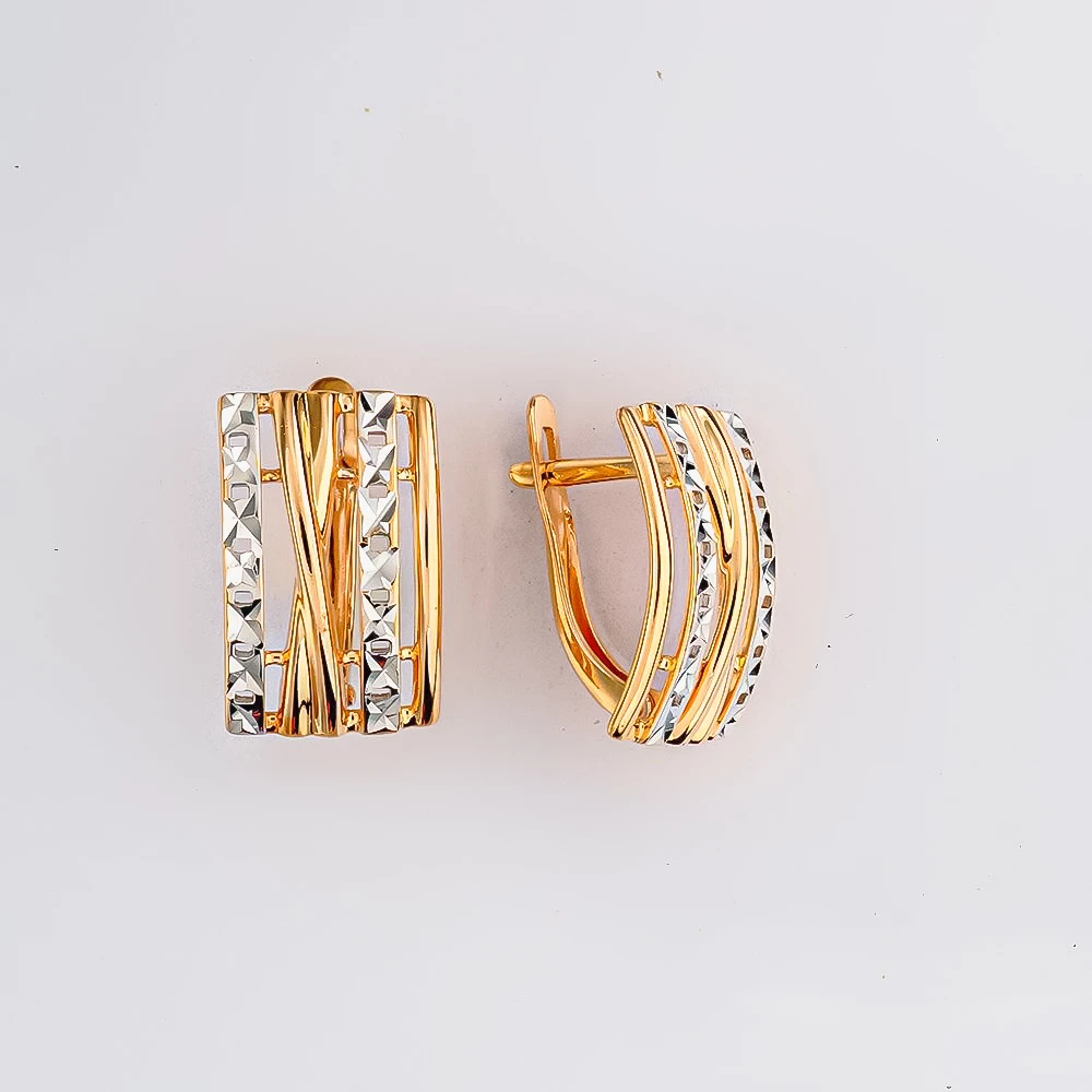 Серьги из красного золота 585 пробы 1