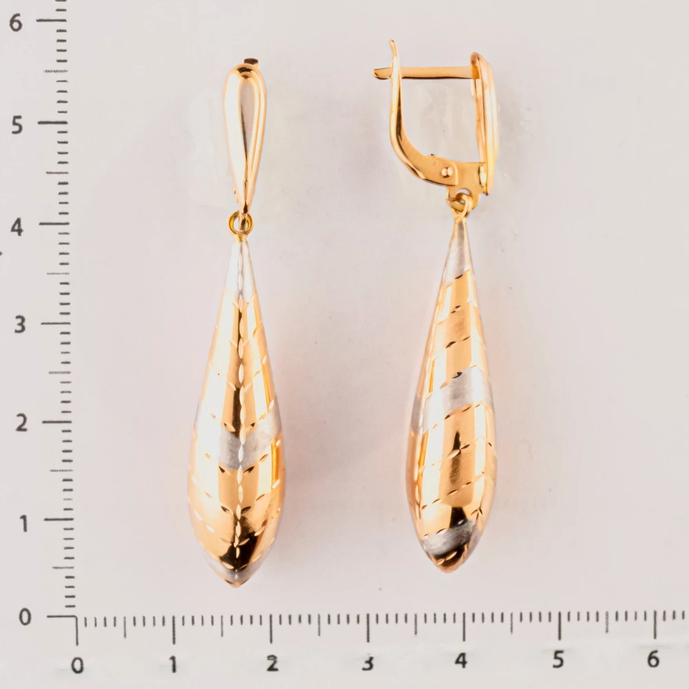 Серьги из красного золота 585 пробы 2