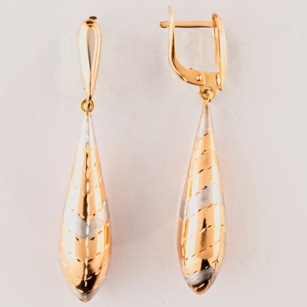 Серьги из красного золота 585 пробы 1
