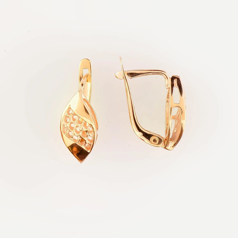 Серьги из красного золота 585 пробы 1