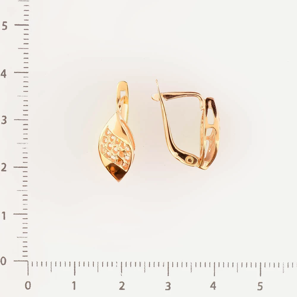 Серьги из красного золота 585 пробы 2
