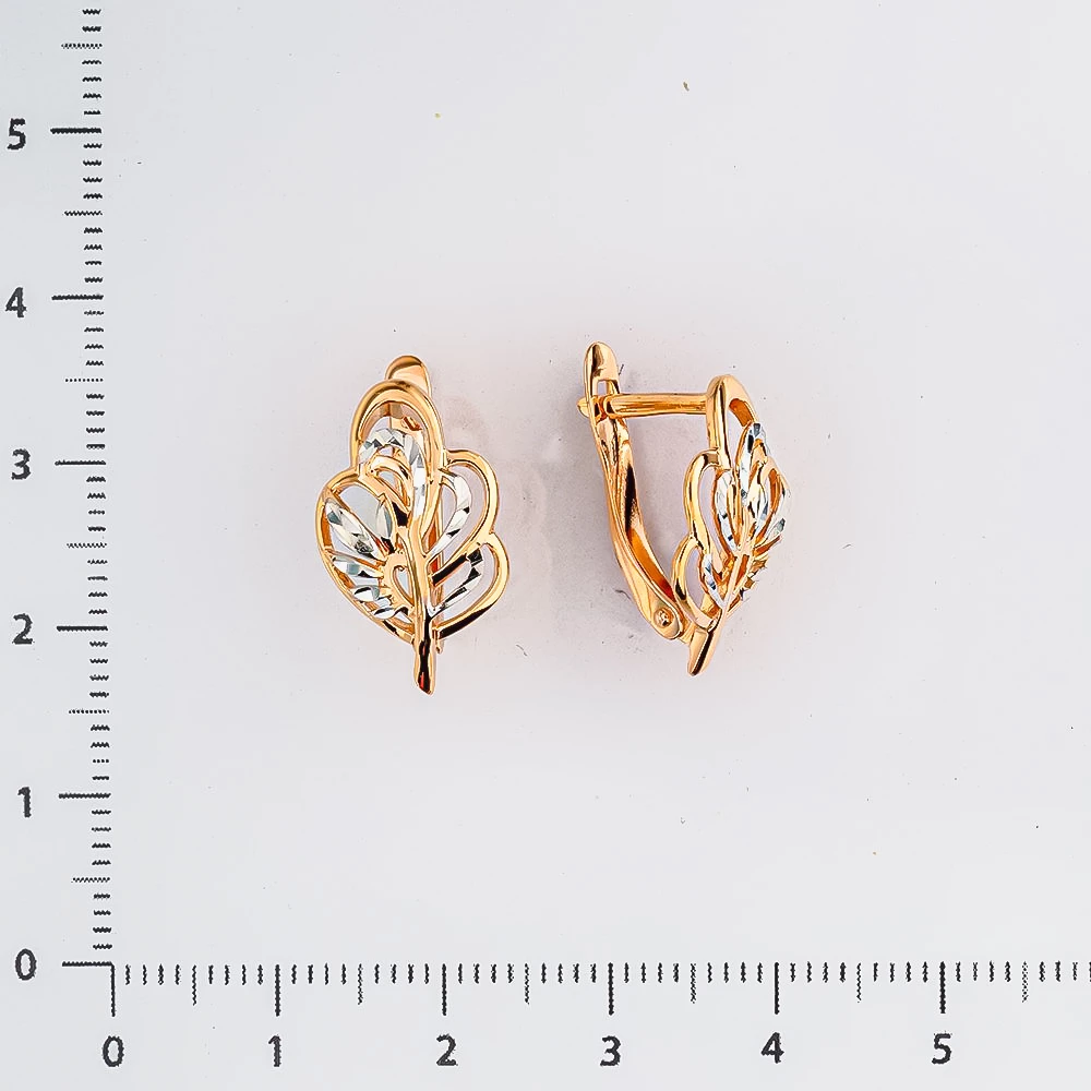 Серьги из красного золота 585 пробы 2